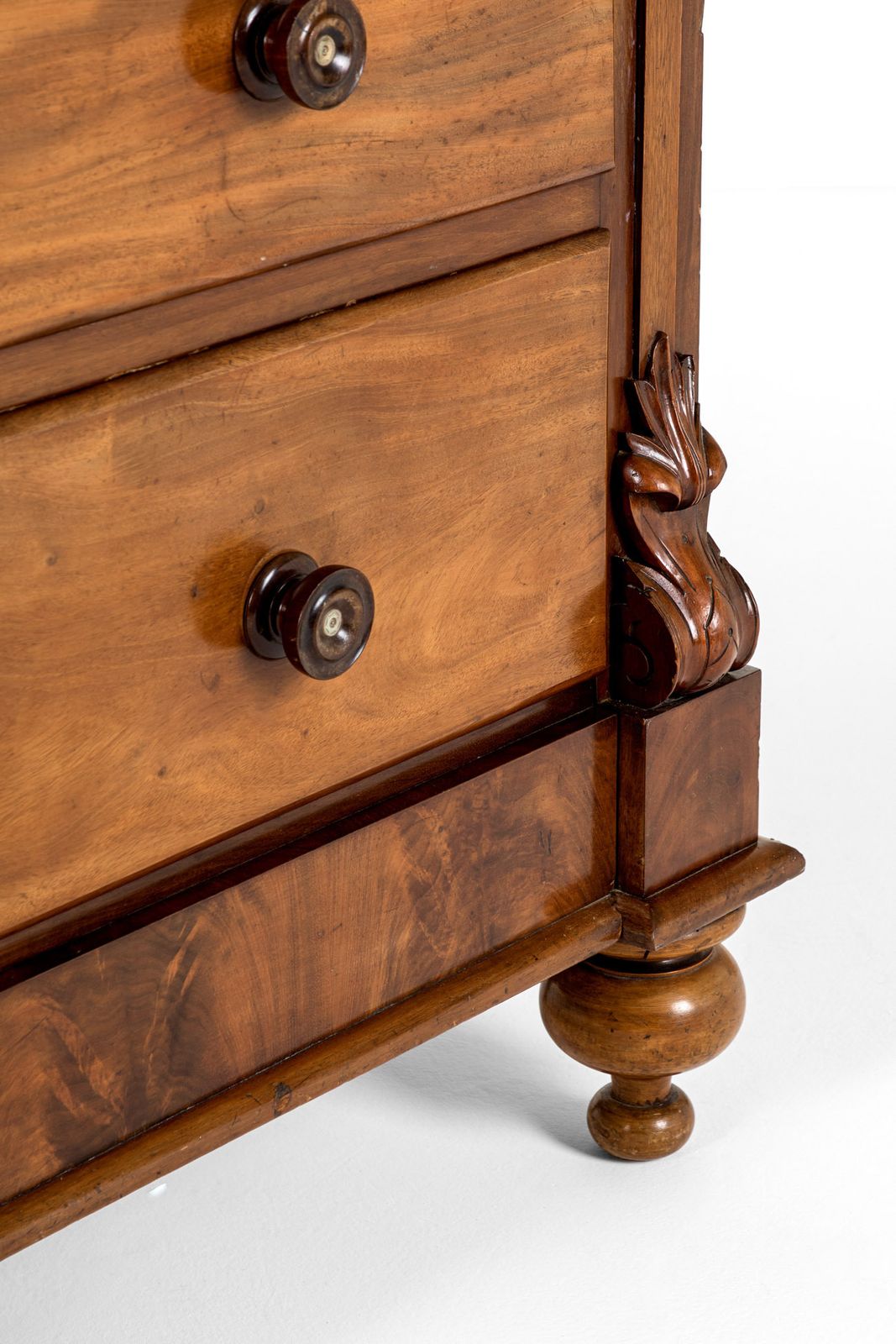 Scottish Flamed Mahogany Chest Of Drawers photo vintage