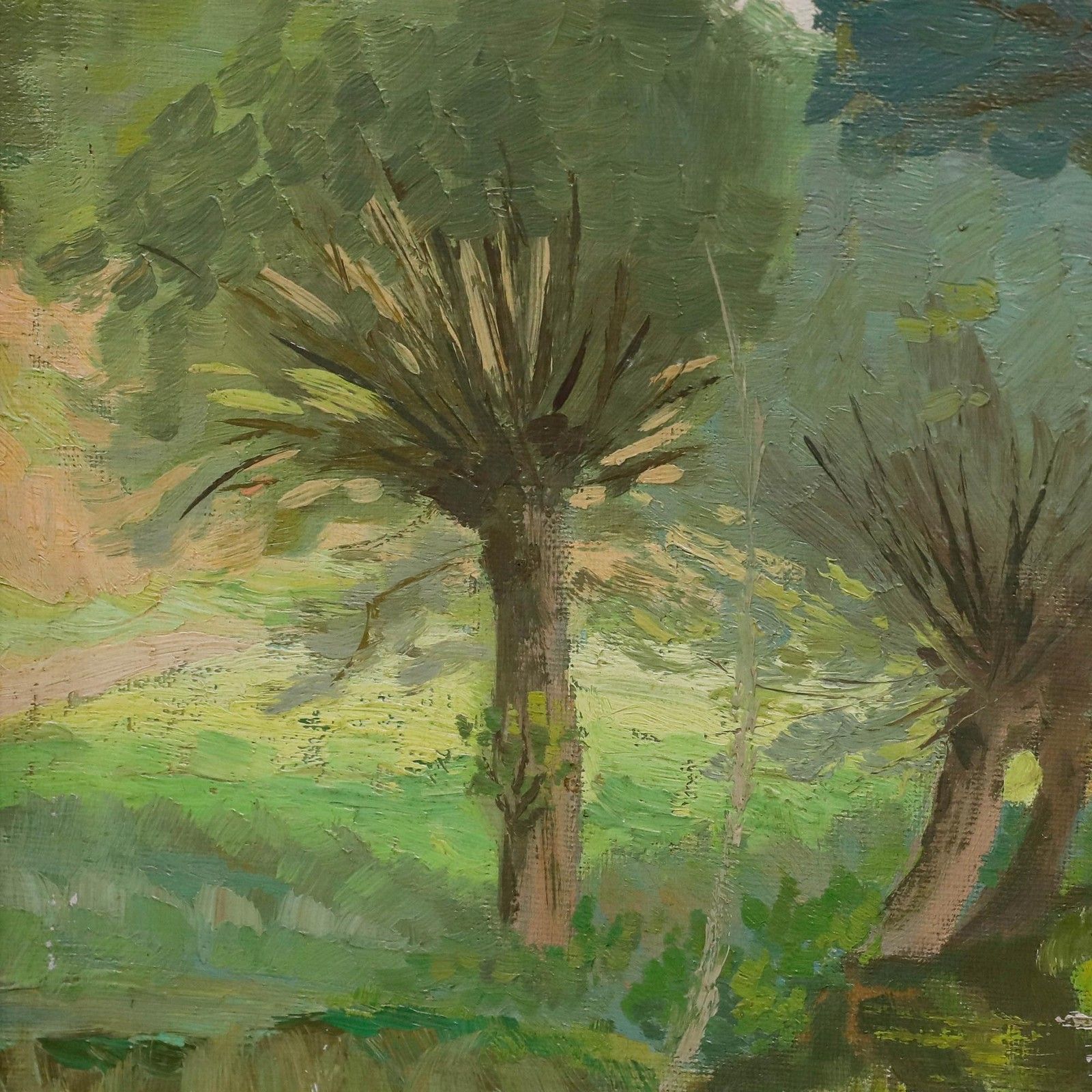 Eva Langkammer (1884 1980) Framed Mid 20th Century Oil, Summer Stream photo 695.0