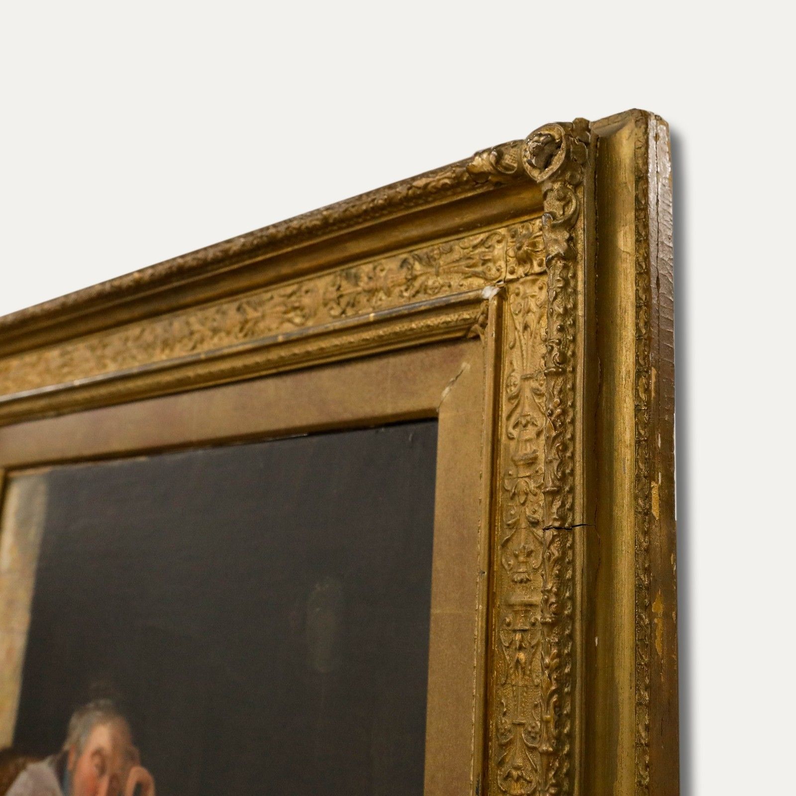 W. S. P. Henderson (1836  1874) Framed 19th Century Oil, Grandpa's Tale photo vinterior