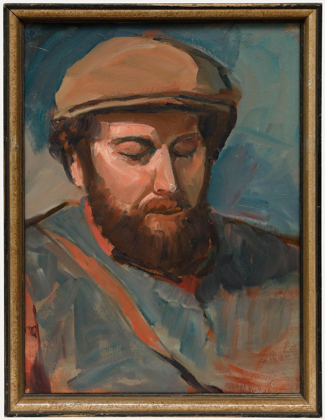 American School Mid 20th Century Oil A Moment Of Rest