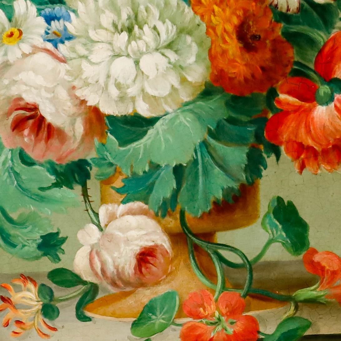 Fine 19th Century Oil Summer Flowers I photo 495.0