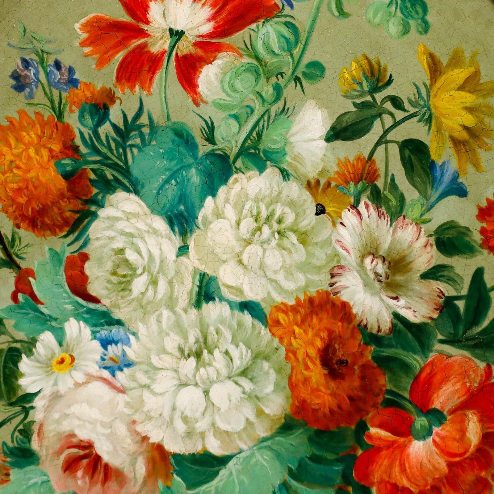 Fine 19th Century Oil Summer Flowers I photo vinterior