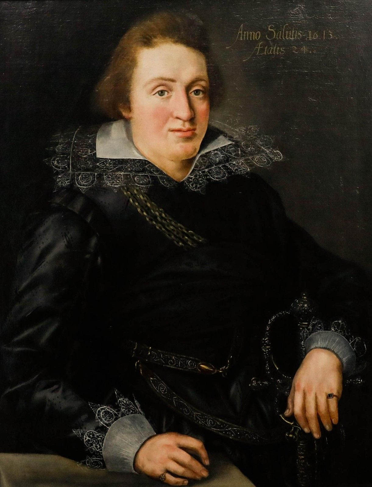 Attrib. Jacob Van Doort (D.1629) 1613 Oil, Portrait Of A Young Gentleman photo furniture