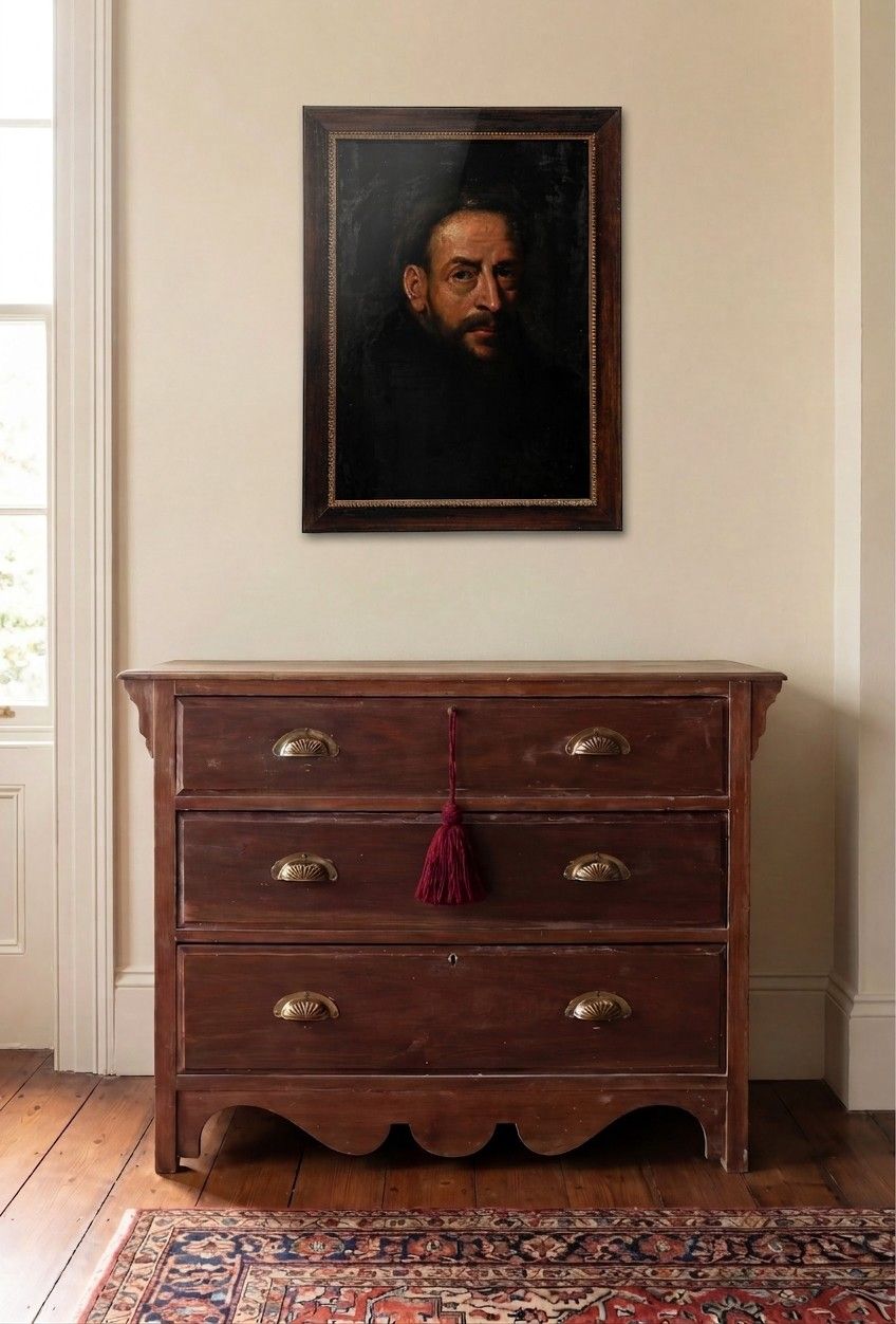 After Peter Paul Rubens 19th Century Oil, Portrait Of An Unknown Capuchin Monk photo for sale