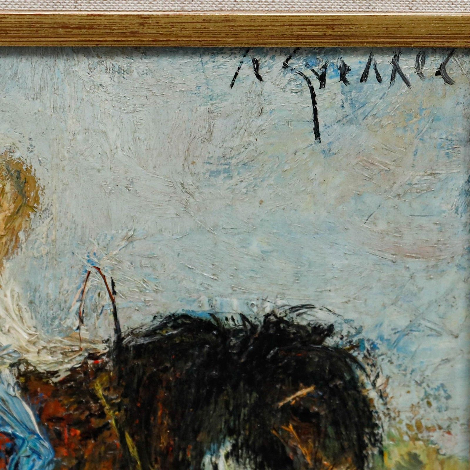 Jean Le Guennec (1924 1988) Framed Mid 20th Century Oil, Girl With A Pony photo buy