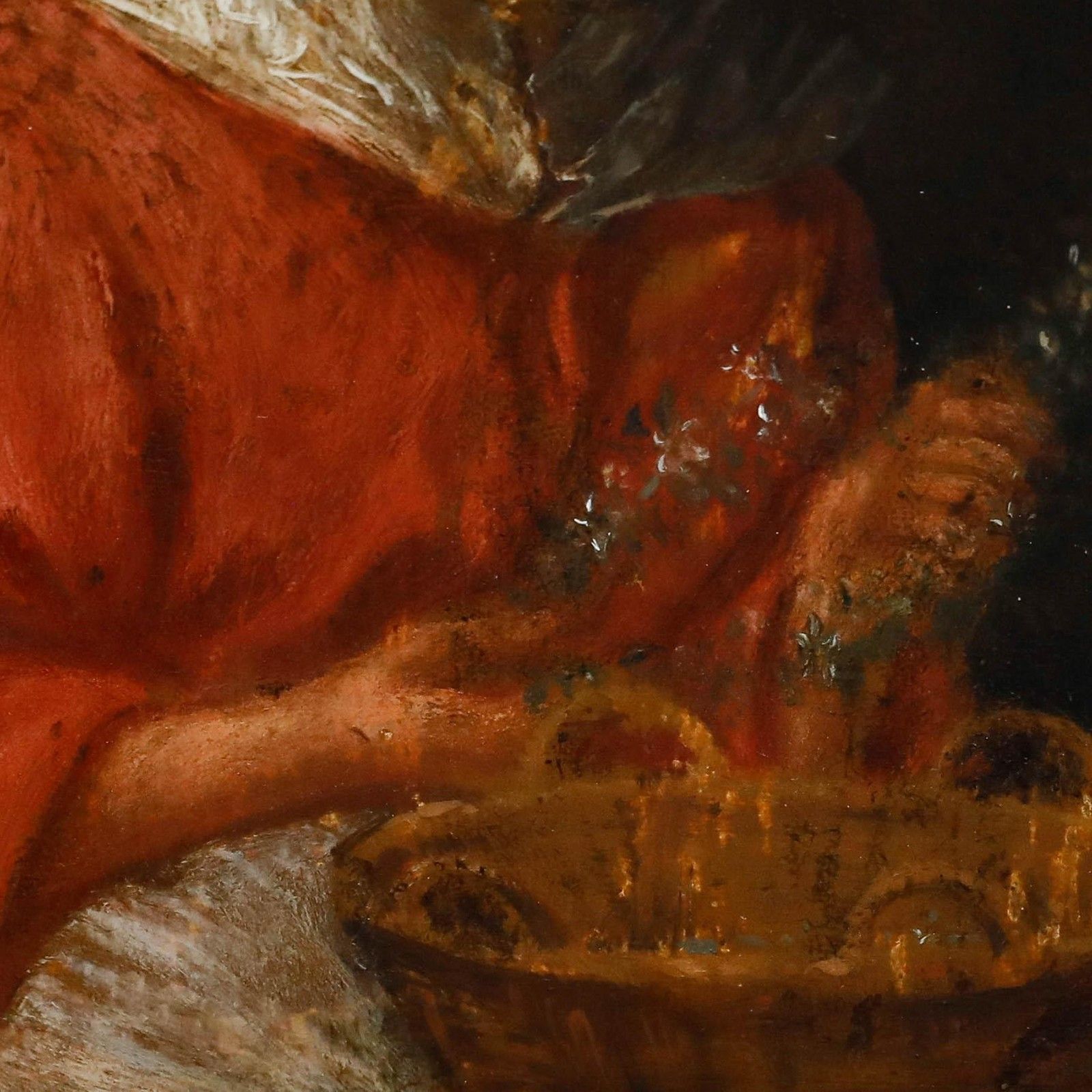 Dutch School 18th Century Oil Girl In A Red Cape photo 1250.0