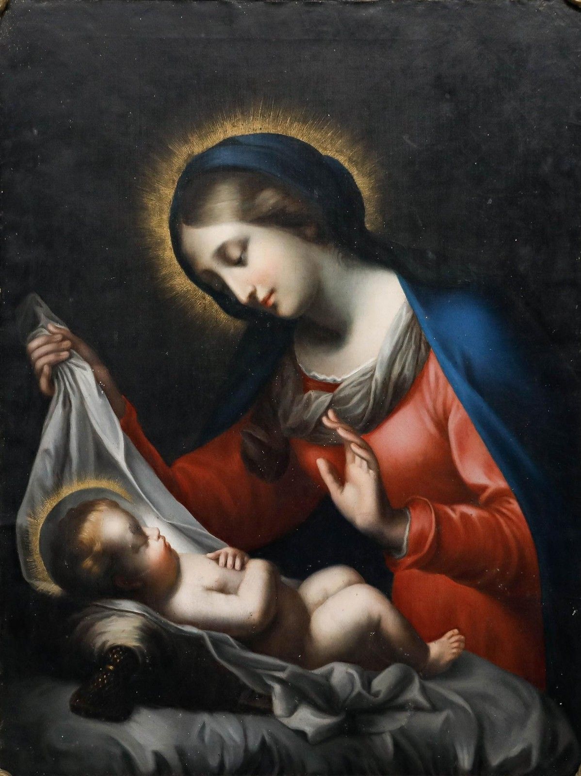 After Carlo Dolci (1616 1686) 19th Century Oil, Madonna And Child photo furniture