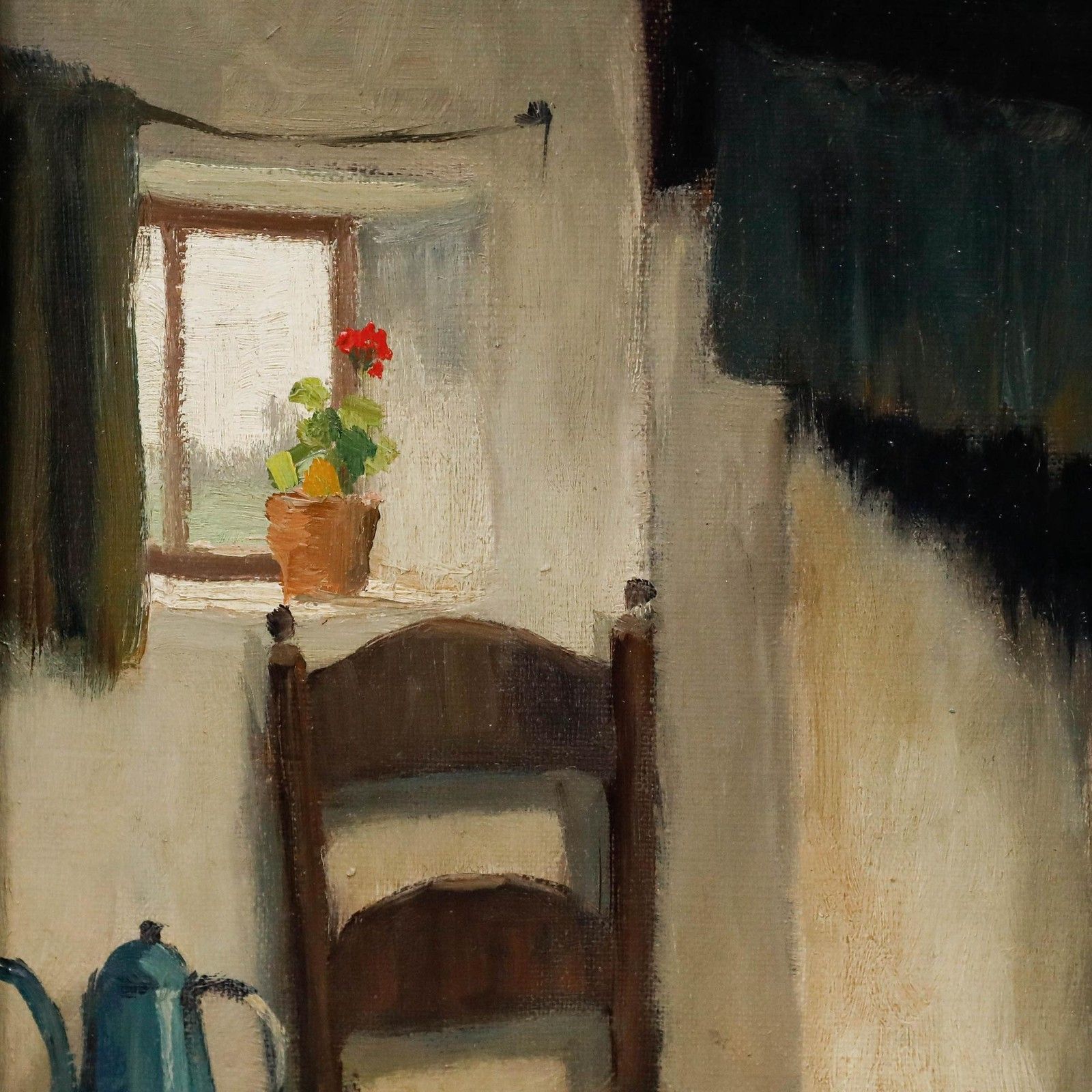 Arie J. Zwart (1903 1981) Framed Mid 20th Century Oil, Old Brabant Interior photo 495.0