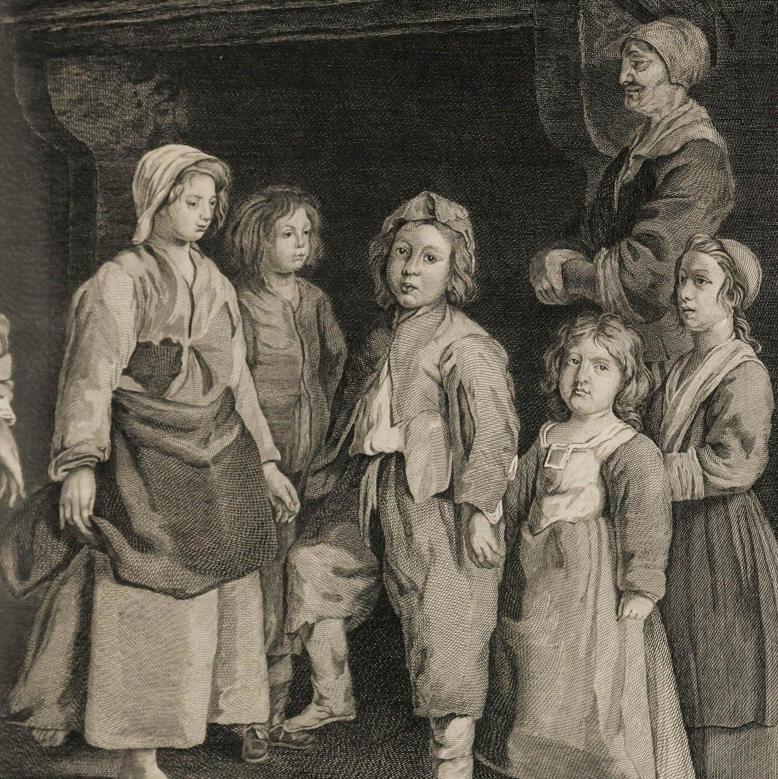 Bannerman After Le Nain (1593 1648) 1767 Engraving, The Dancing Children photo Art