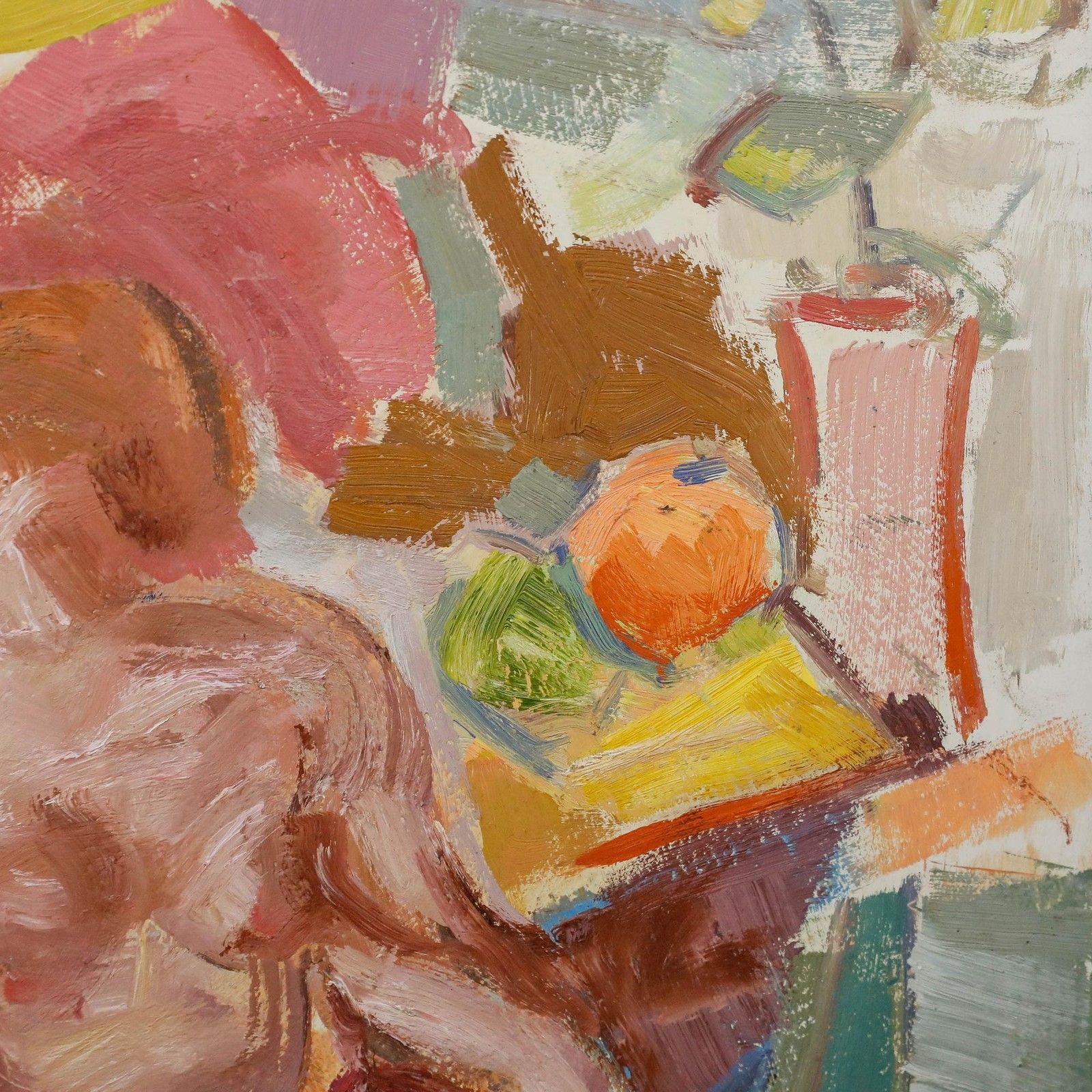Gerald A. Meares (1911 1975) 20th Century Oil, Nude In A Patterned Room photo vinterior