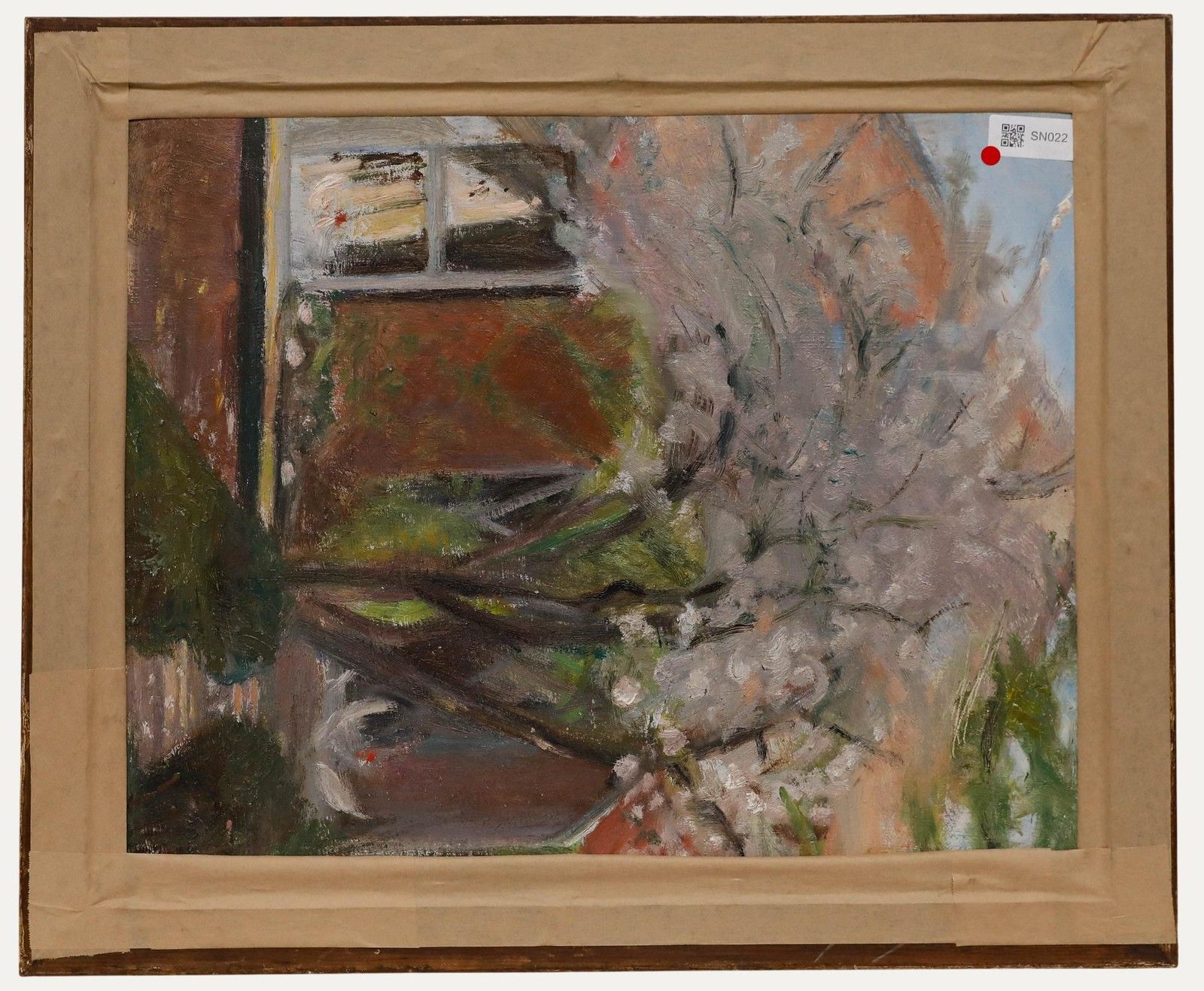 Cecile Hertz Eyrolles (1875 1974) Framed Mid 20th Century Oil, Pink Peonies photo Art