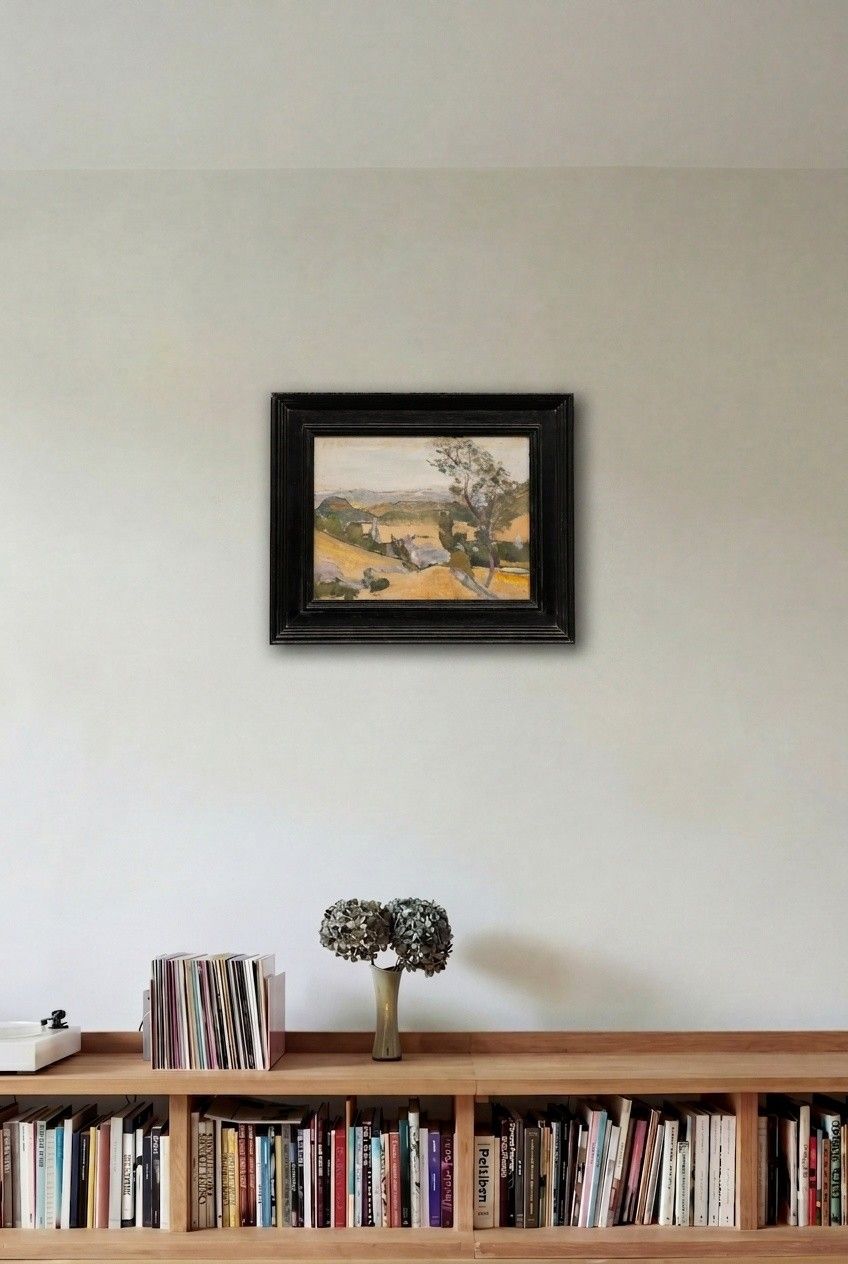 Cecile Hertz Eyrolles (1875 1974) Framed Mid 20th Century Oil, Golden Valley photo for sale