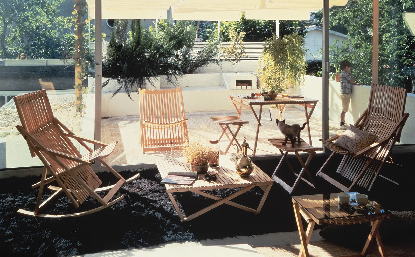 Fauteuil pliant de cheminée en érable Jean Claude Duboys (1938-1999), modèle A1, vers 1980. Édition d'époque photo 850.0