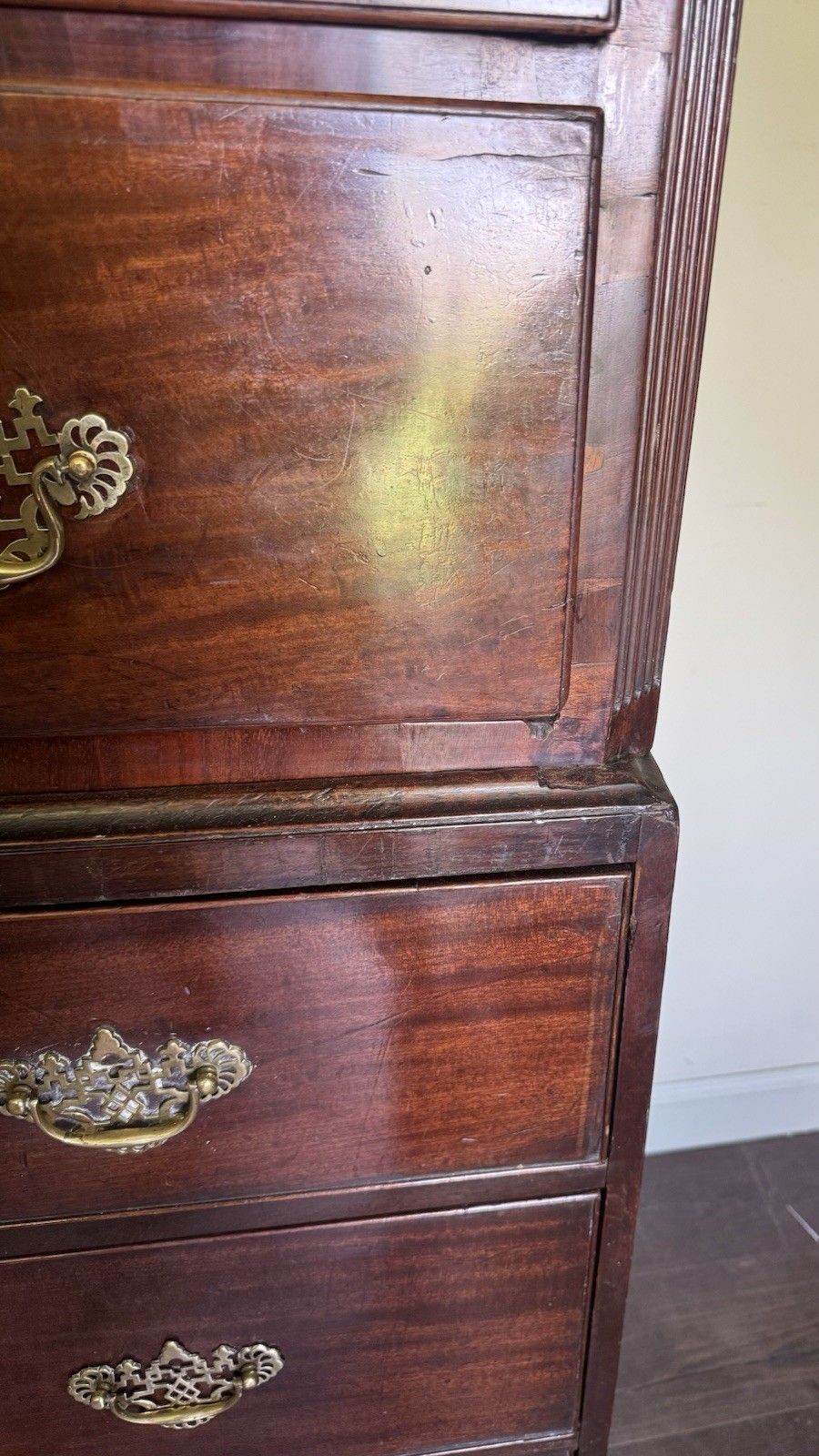 Furniture George III Mahogany Chest On Chest Secretaire Tallboy photo