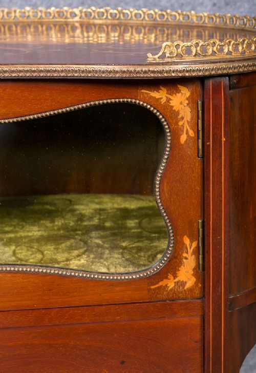 Inlaid Kidney Shaped Lamp End Table photo furniture