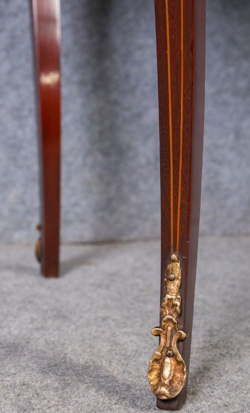 Inlaid Kidney Shaped Lamp End Table photo for sale