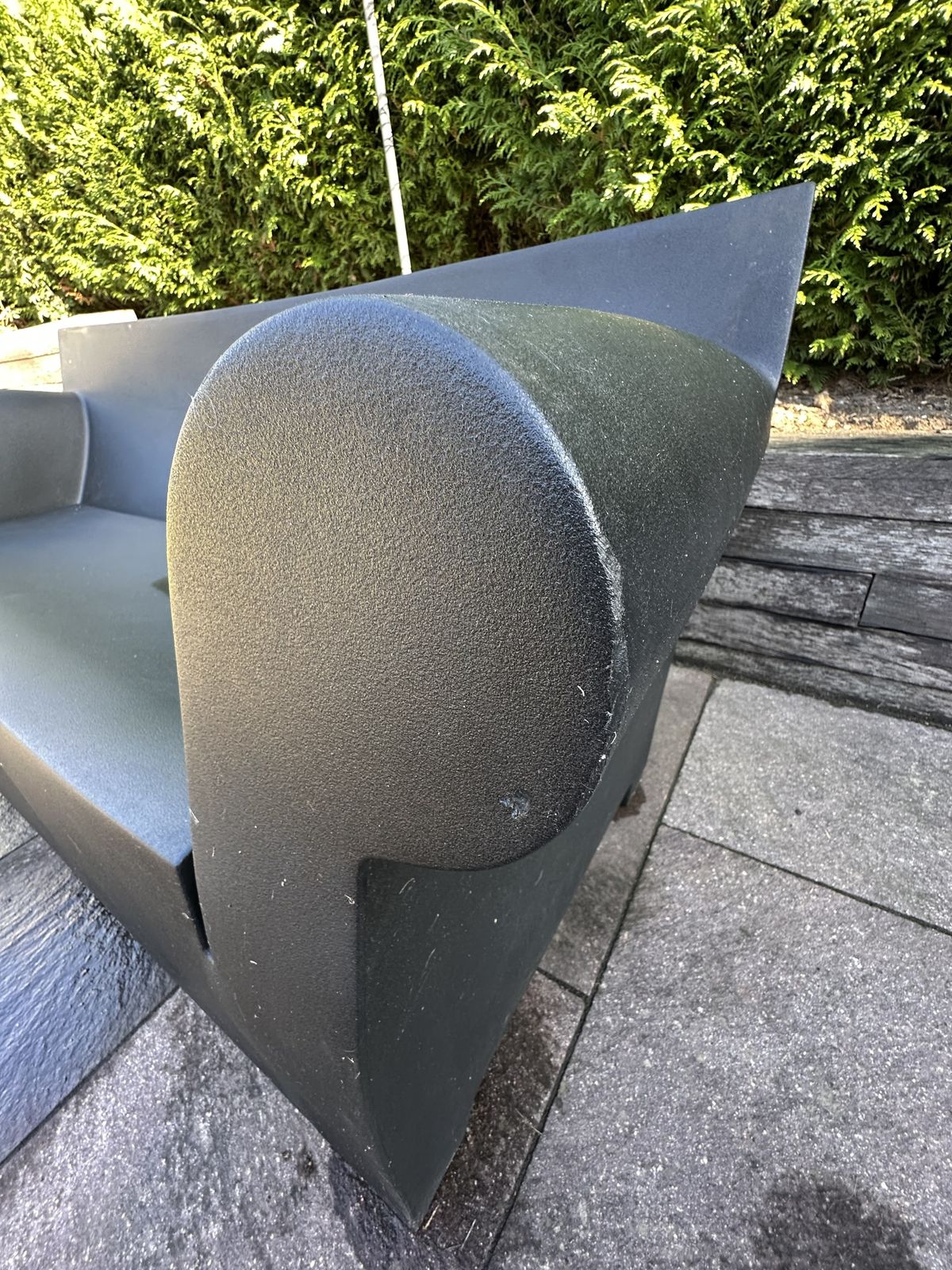 Philip Starck Bubble Club Outdoor Sofa By Kartell Black Outdoor Furniture photo Garden Furniture