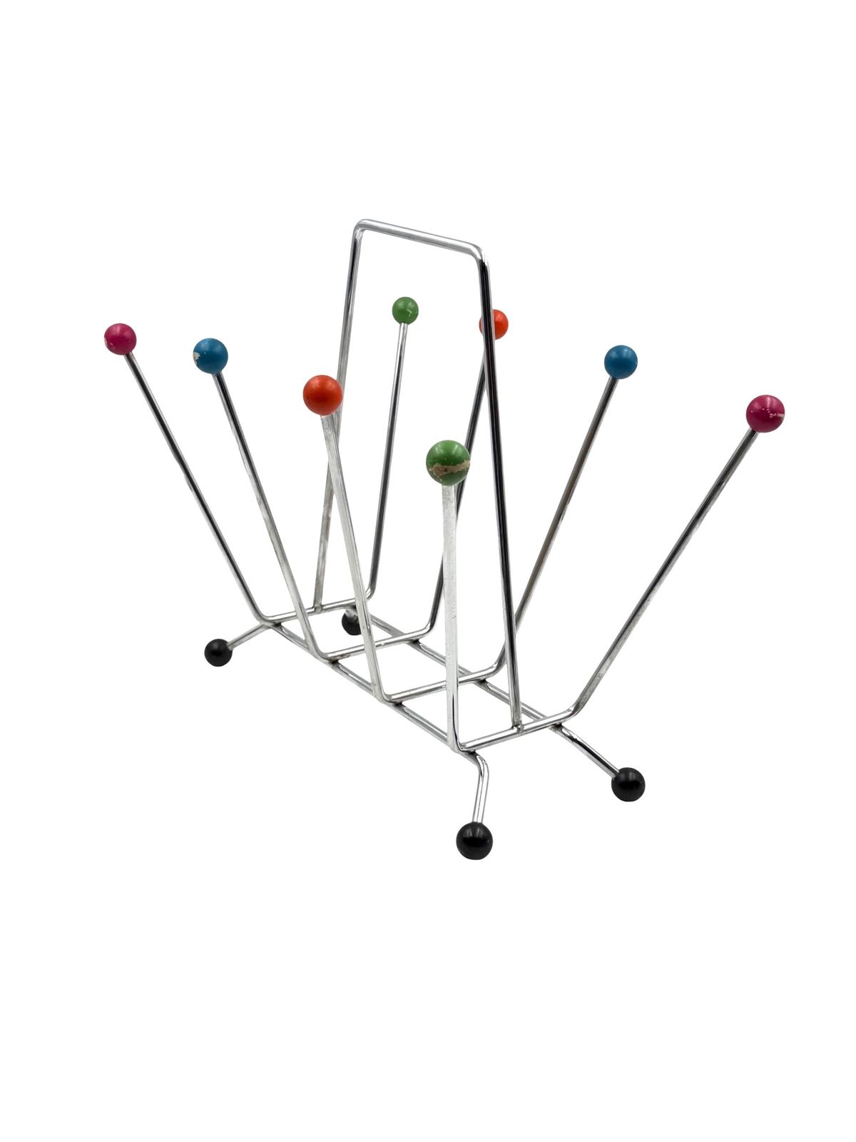 Space Age Magazine Rack, In The Manner Of Charles And Ray Eames, Italy 1970s photo for sale