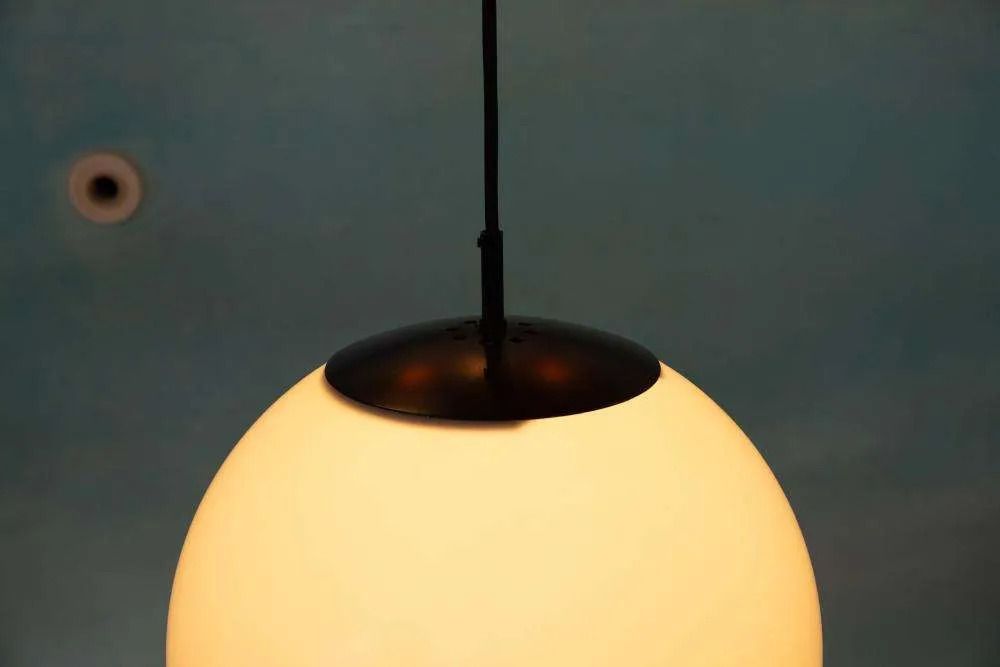 268.0 Space Age Xl Bollamp Raak 70s, Minimalist Globe Pendant. photo