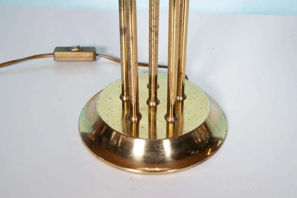 Vintage Globe Lamp Woja Messing, Vloer /Tafellamp Jaren 60/70. photo vintage