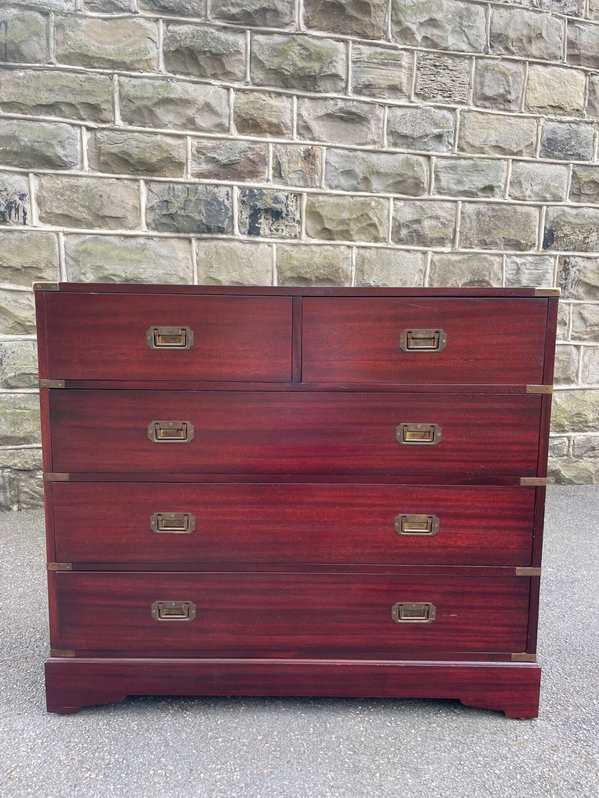 Quality Mahogany Brass Bound  Chest Of Drawers photo Furniture
