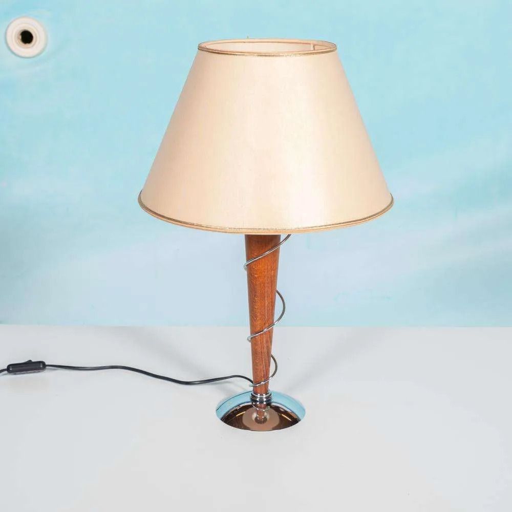 Postmodern Houten Tafellamp Uit De Jaren 1980. photo furniture
