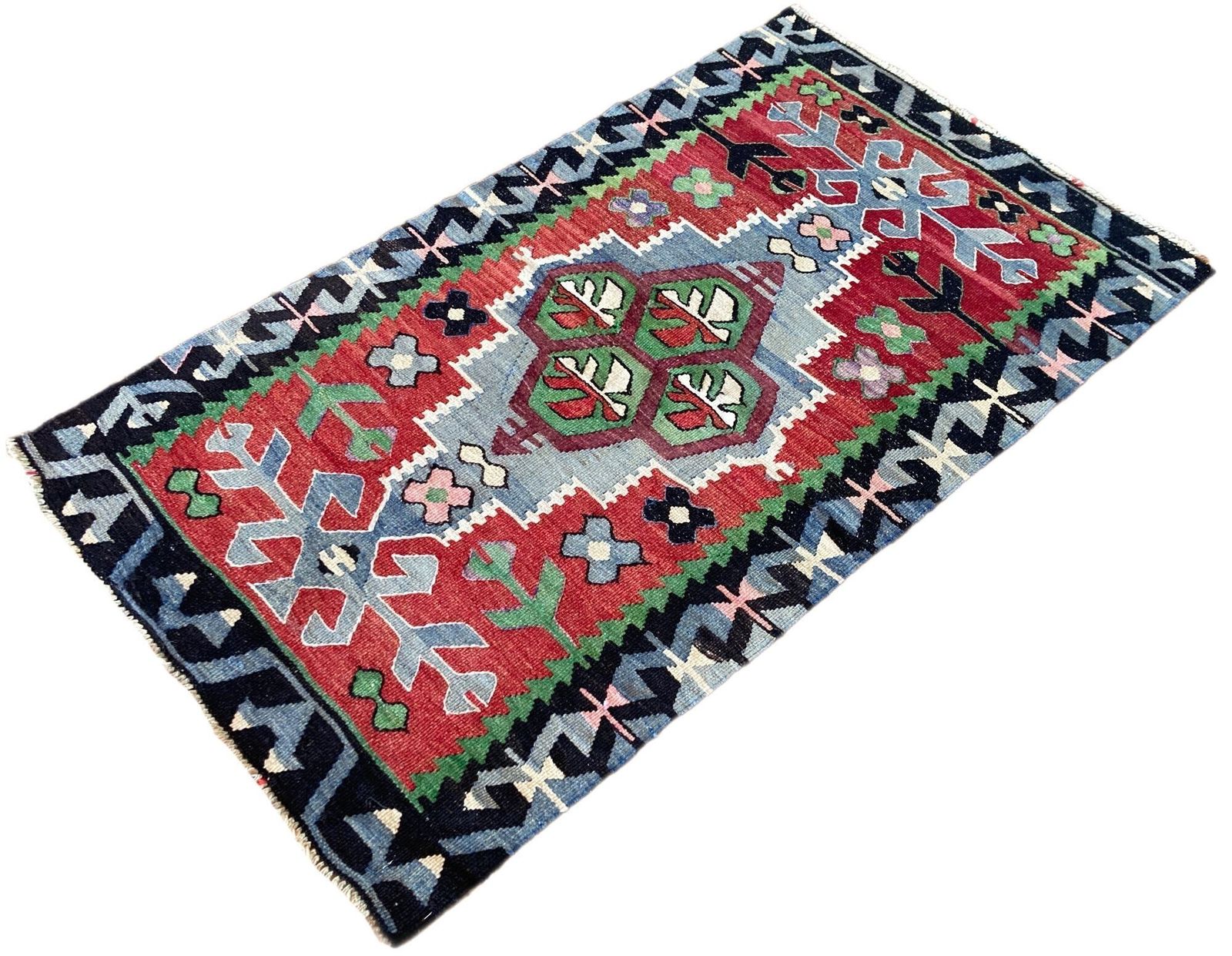 Vintage Anatolian Kilim 1.32m X 0.77m photo for sale