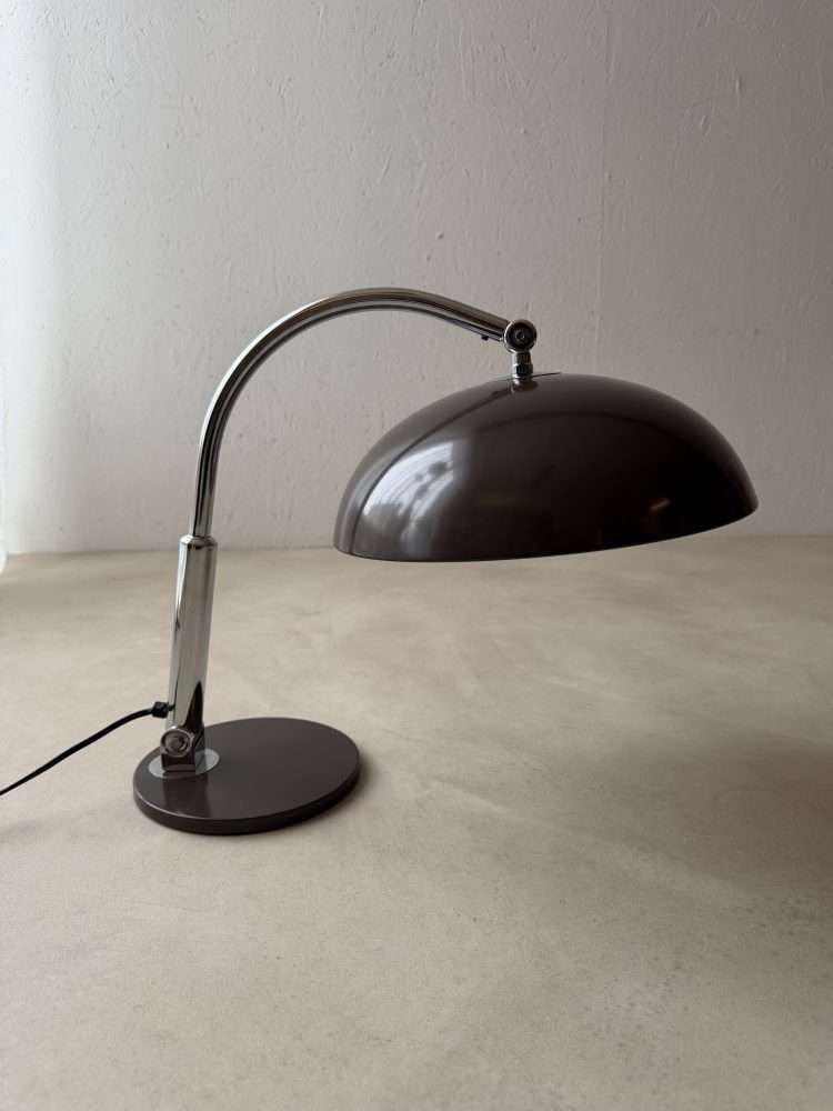 Hala Bureaulamp Model 144 Busquet Bronsgekleurd Bruin Jaren 1950 photo furniture