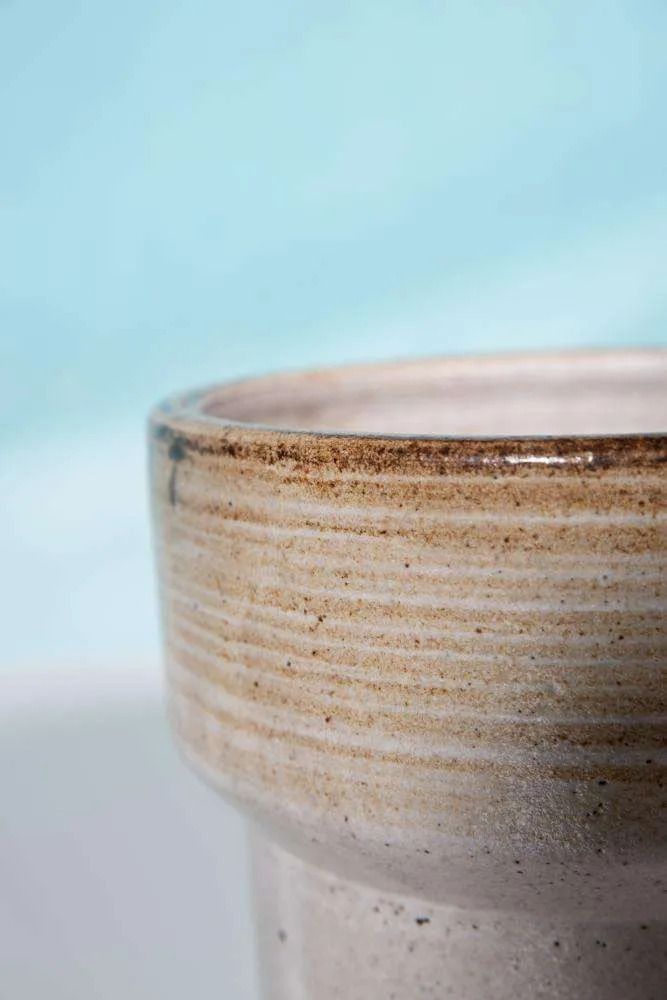 Bohemian Set Zaalberg Flower Pots, Sixties Ceramic Planter. photo for sale