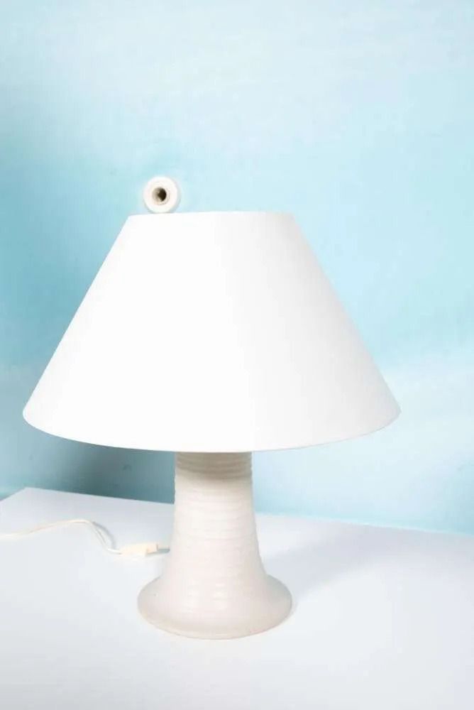 Bohemian Tafellamp Jaren 60/70, Natuurlijke Geribbelde Tinten. photo for sale
