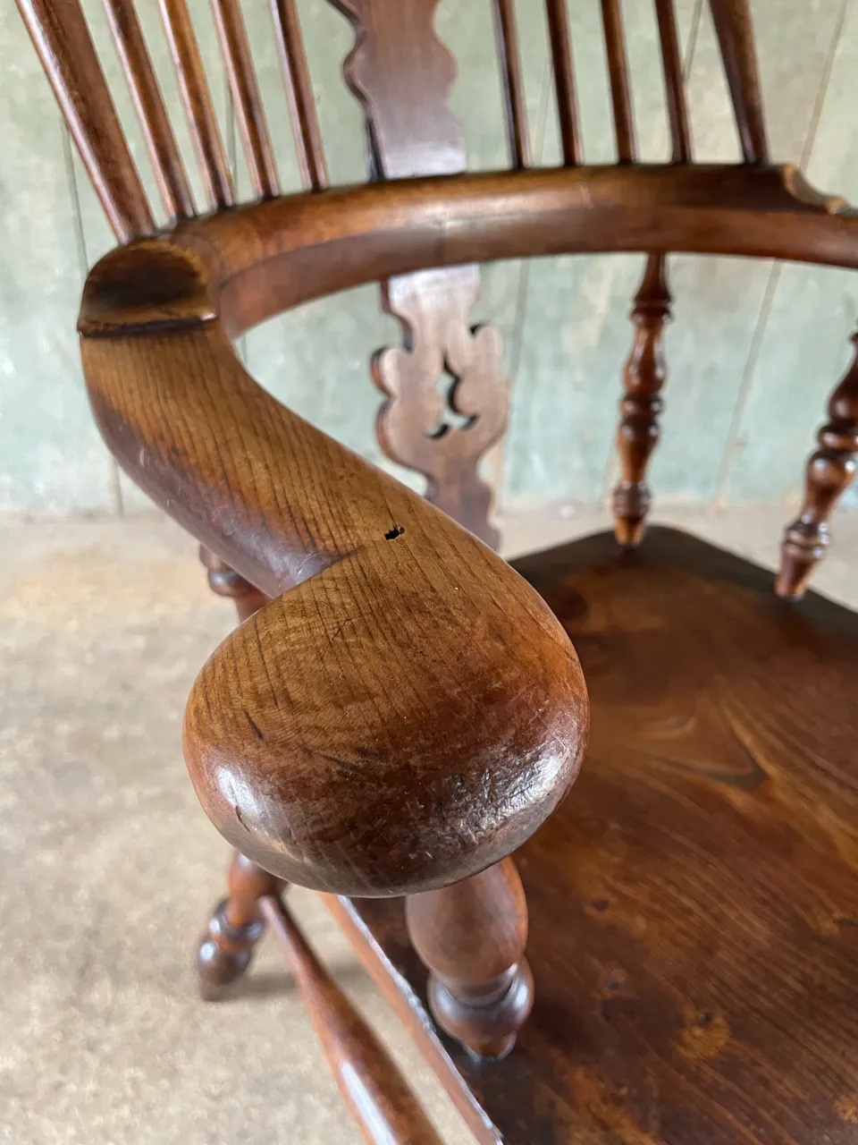 High Smoker’s Windsor Chair, 1800s photo for sale