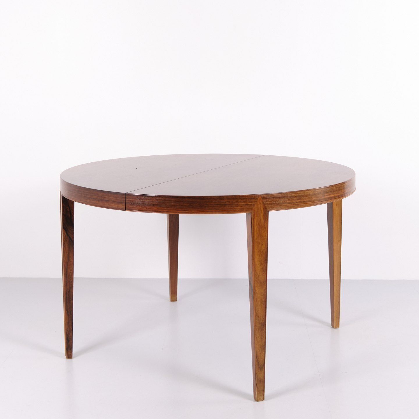 Severin Hansen Round Dining Table Model 57 In Rosewood With Extension, Haslev Furniture Factory, 1960s photo furniture