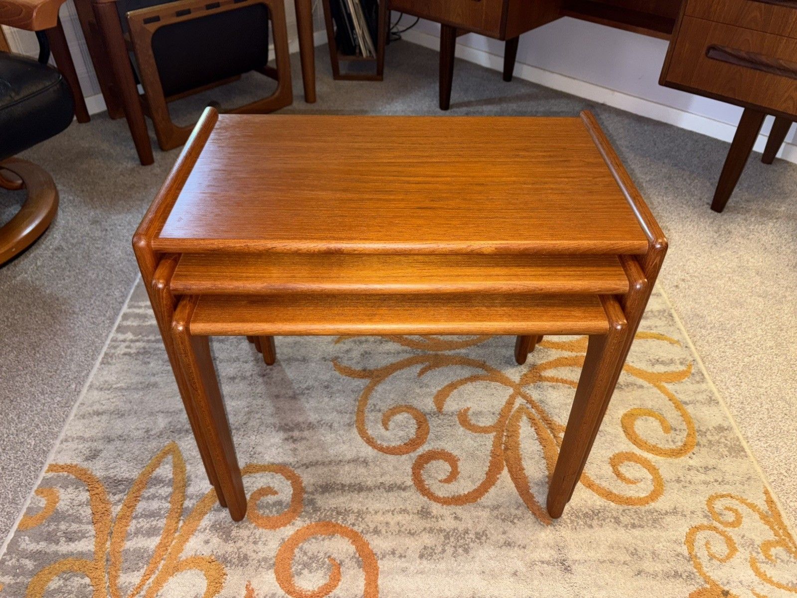 Furniture Mid Century Danish Salin Teak Nest Of Tables G Plan Era  Retro Vintage photo