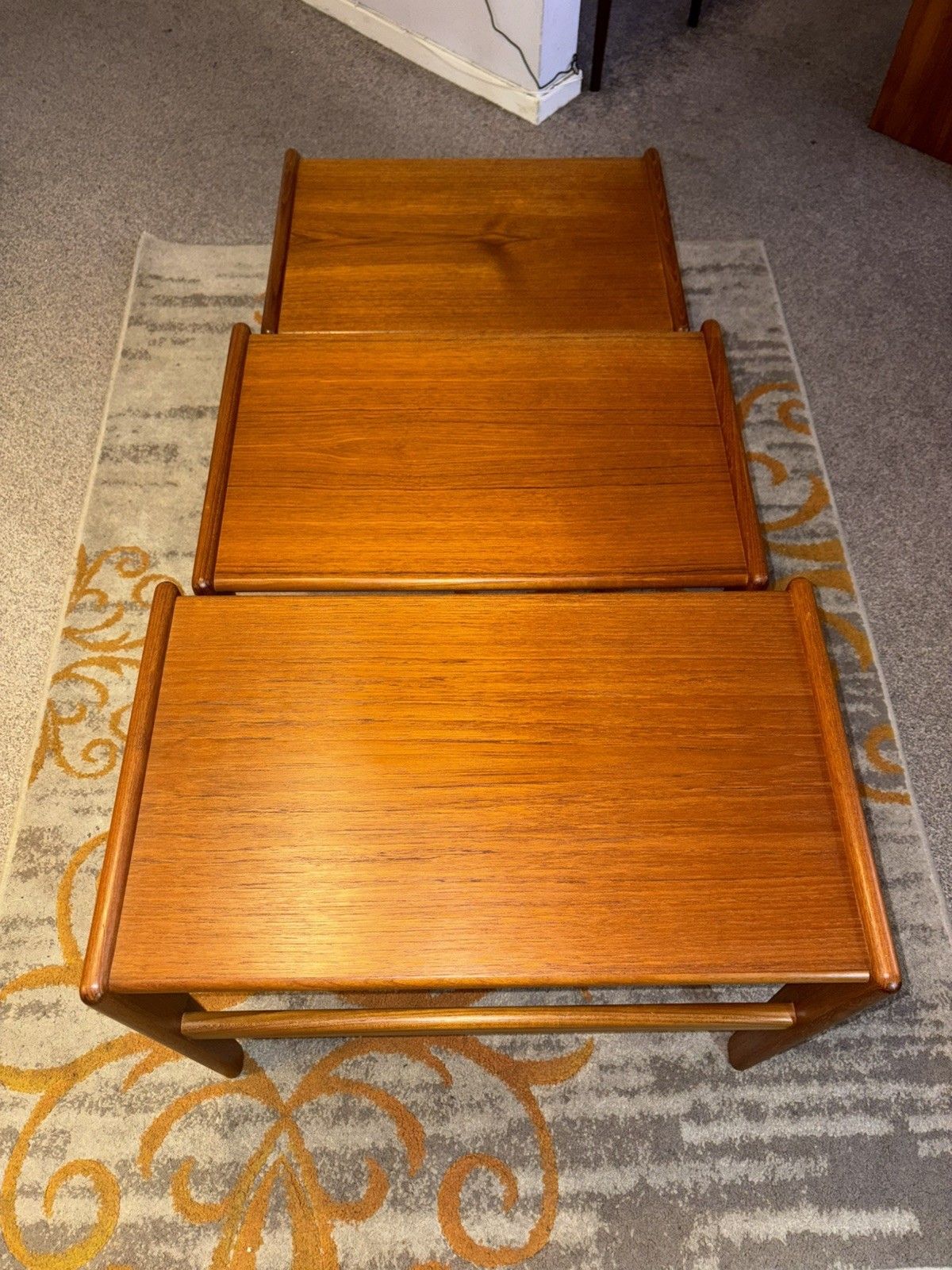 photo vinterior Mid Century Danish Salin Teak Nest Of Tables G Plan Era  Retro Vintage