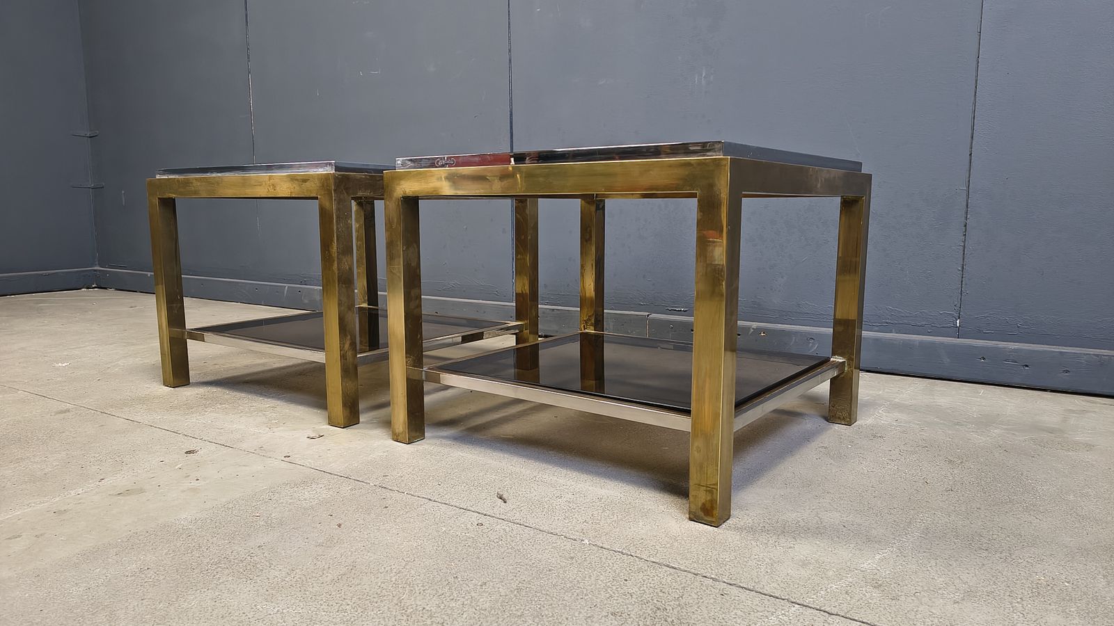 Pair Of Side Tables Byjean Charles, 1970s photo vinterior