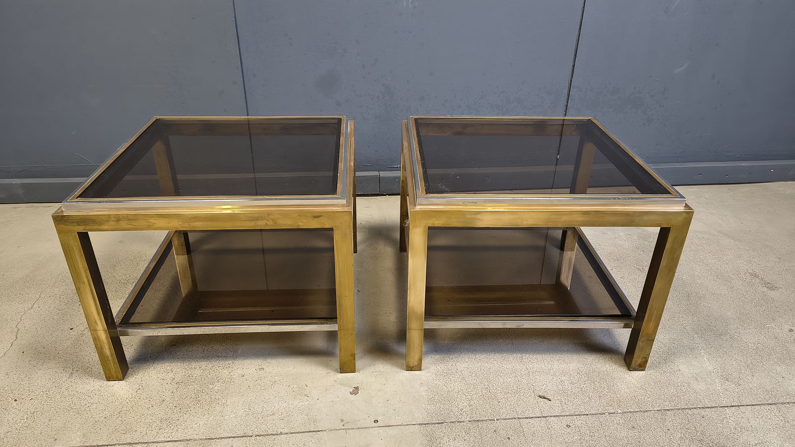 photo furniture Pair Of Side Tables Byjean Charles, 1970s