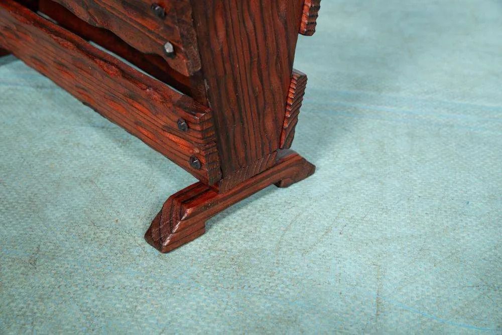 Spanish Reading Rack 1970s, Carved Brutalist Magazine Rack. photo buy