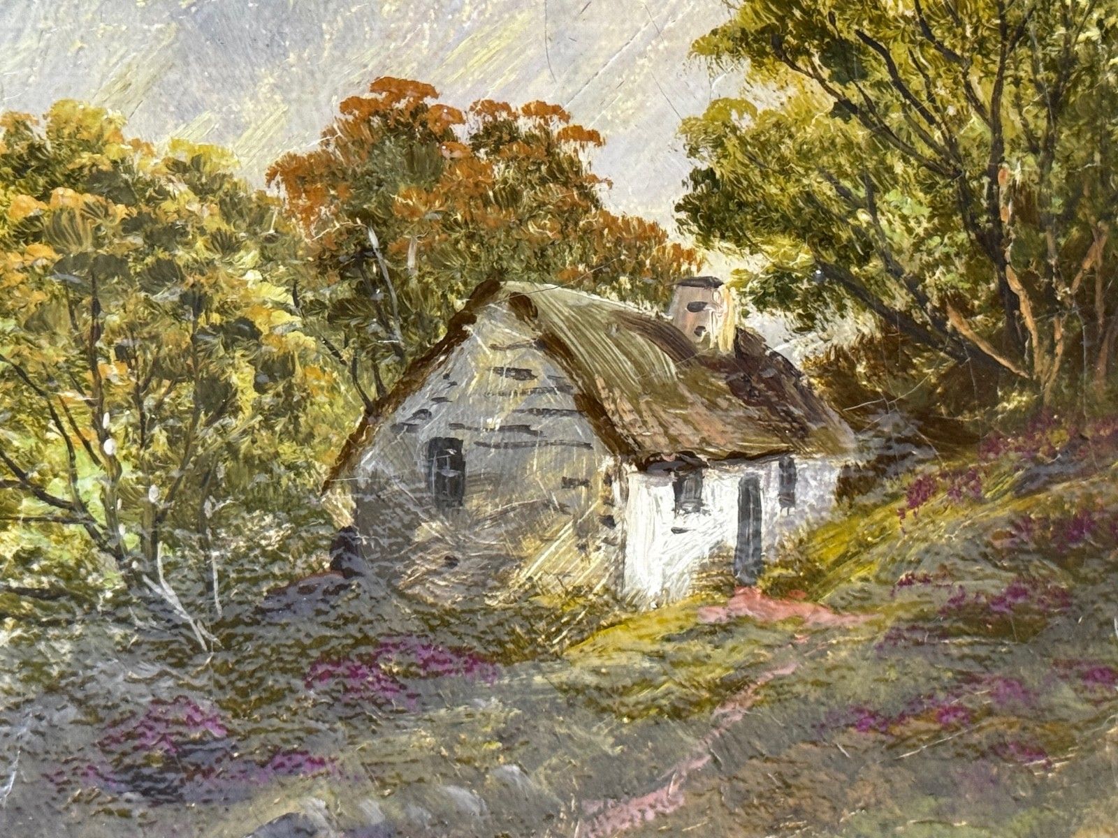 6000.0 19th Century Oil Painting Ben Lawers First Light Morning Mist Highland Cattle Beside Loch Tay photo