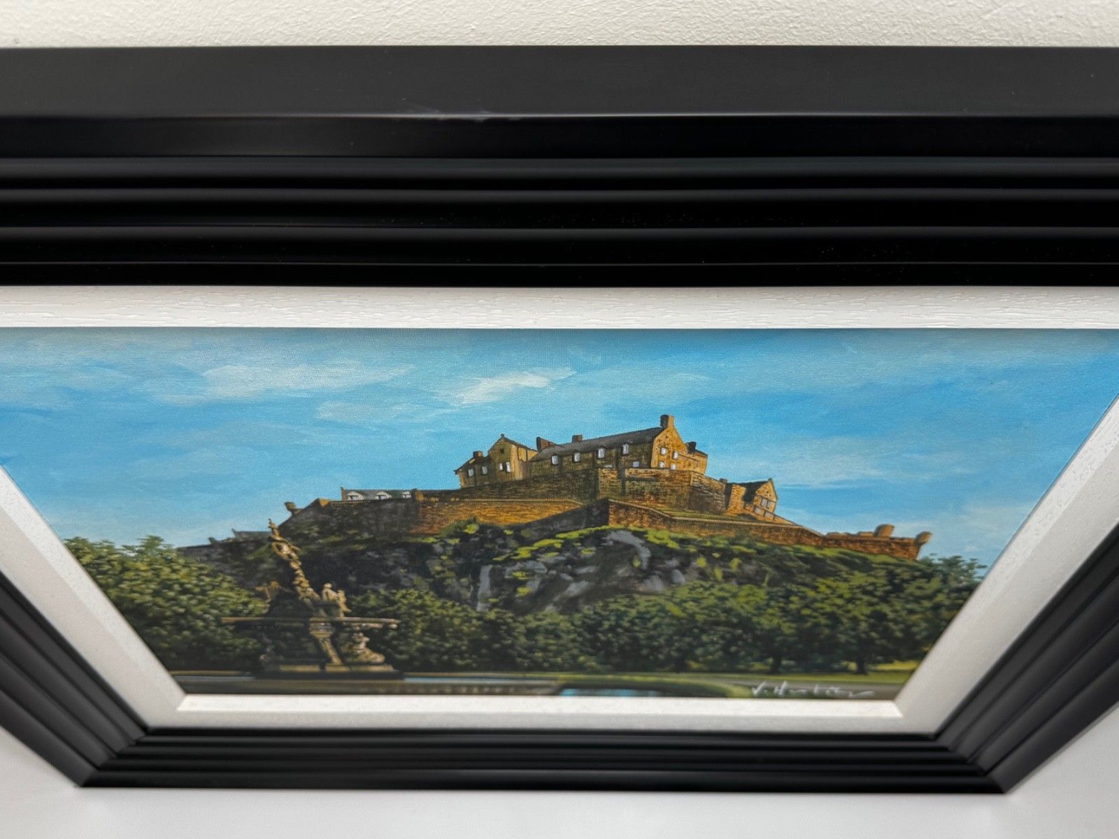 photo furniture 21st Century Painting Crown Of The Capital At Dawn Edinburgh Castle With The Ross Fountain