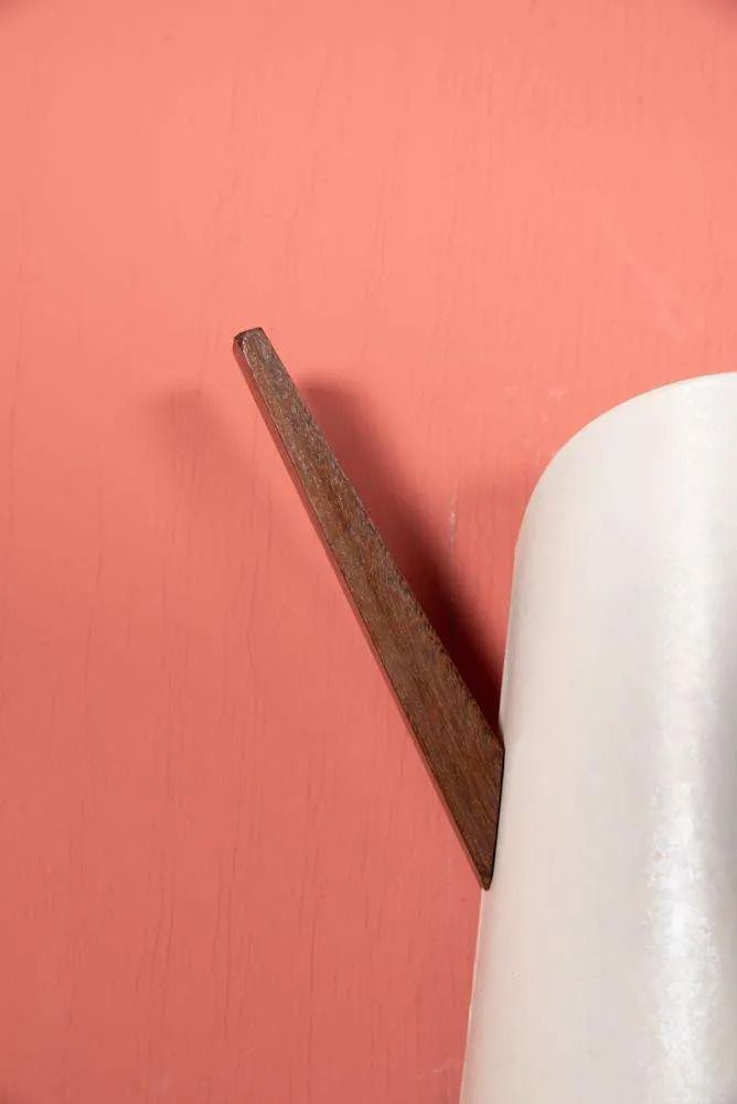 Vintage Sixties Wall Lamp, Teak And Metal Midmod Scone. photo Lighting