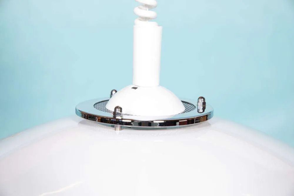 Vintage Scandinavian Bowl Lamp 60s 70s Nordic Pendant Lamp. photo 177.0