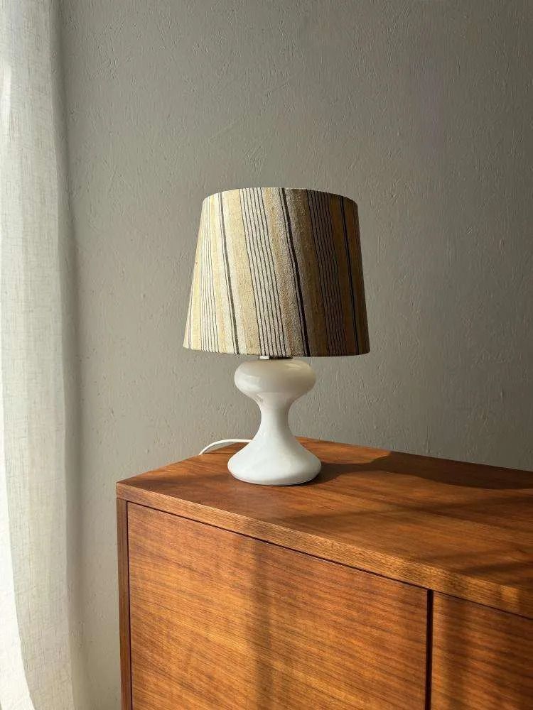 Vintage Table Lamp Ingo Maurer Opal Glass Design M Ml1 1960s
