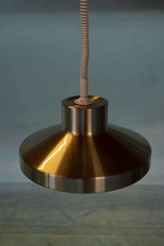 Vintage Aluminum Pendant Lamp From The 60s/70s, Dining Table Lamp. photo vintage