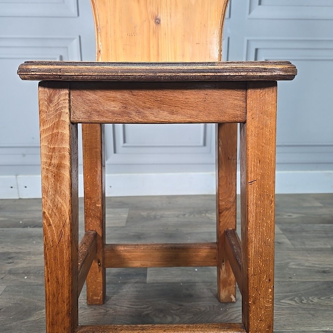 photo for sale Retro Vintage Stool Chair Handmade Wooden Children's Seat Unusual Homemade