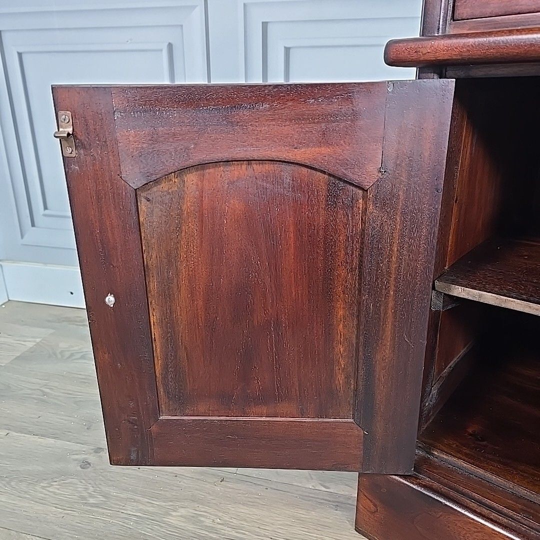 Furniture Antique Reproduction Pot Cupboard Bedside Table Mahogany Wood Cabinet Stand photo