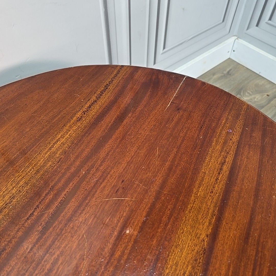 Antique  Coffee Table Victorian Style Mahogany Ball Claw Carved Pedestal Legs photo buy