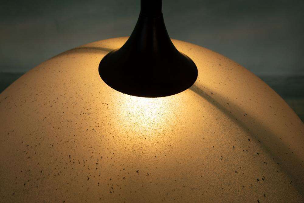 photo vintage Memphis Jaren 1980 Glazen Hanglamp, Vintage Treklamp.