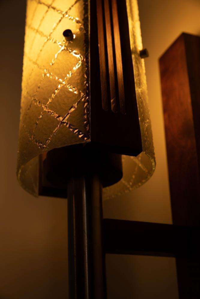 photo buy Vintage Wall Lamp From The 1960s, Frosted Glass And Bohemian Teak.