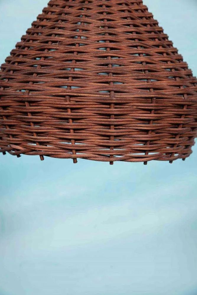 Boheemse Jaren Zestig Hanglamp, Gevlochten Vintage Lampenkap. photo buy