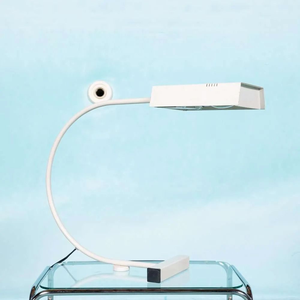 Vintage Booglamp Tafelmodel, Jaren 60/70 Memphis Bureaulamp.